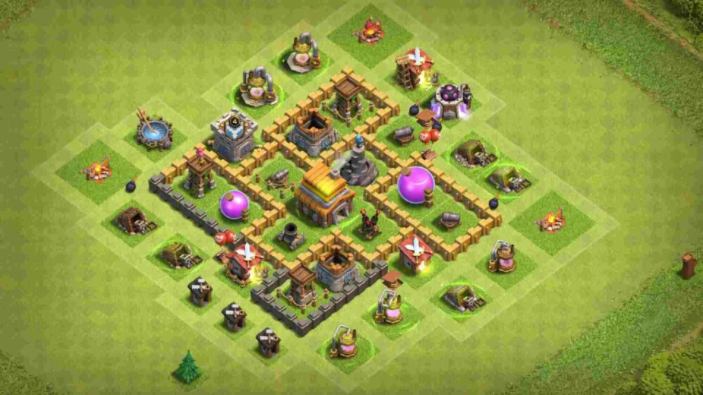 Clash of Clans 5. Seviye Köy Düzeni 2025 İçin En Yeni Stratejiler 33 Clash of Clans 5. seviye Köy Düzeni Büyücü Kulesi