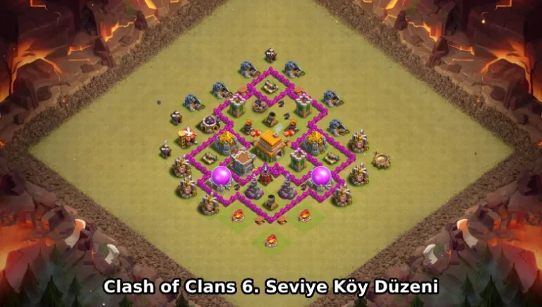 Clash of Clans 6. Seviye Köy Düzeni 2025 En İyi Saldırıya Dayanıklı Düzen