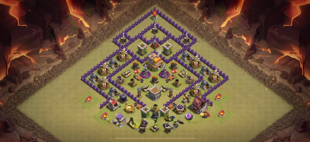 Clash of Clans 7. Seviye Köy Düzeni 2025 Kupa Kasmak İçin Diziliş 13 Clash of Clans 7. Seviye Köy Düzeni 2