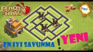 Clash of Clans 7. Seviye Köy Düzeni 2025 Kupa Kasmak İçin Diziliş
