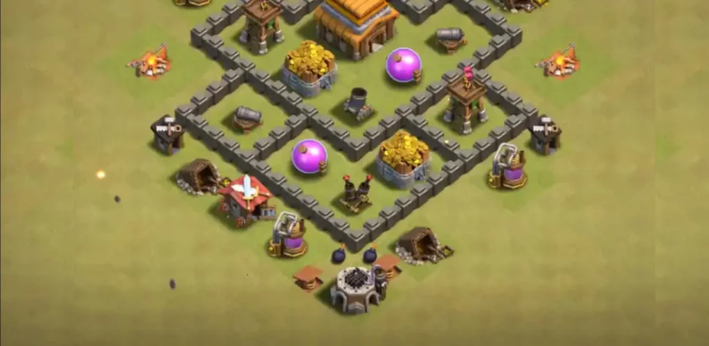 Clash of Clans 4. Seviye Köy Düzeni 2025 Güçlü Savunma Dizilişi 17 Clash of Clans Klan Savaşları 4. Seviye Belediye