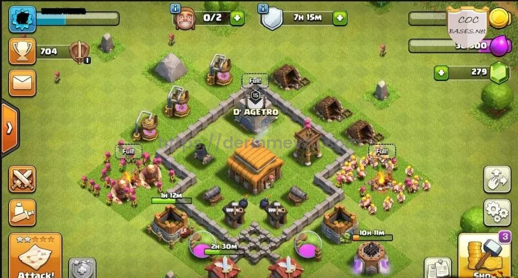 Clash of Clans belediye binası 3. seviye savunma düzeni