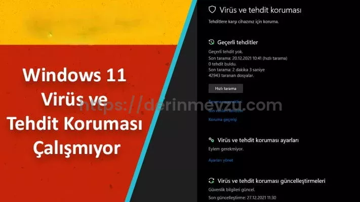 Windows 11 Defender Açılmıyor Çözümü 3 Windows Security Ayarlarını Kontrol Edin
