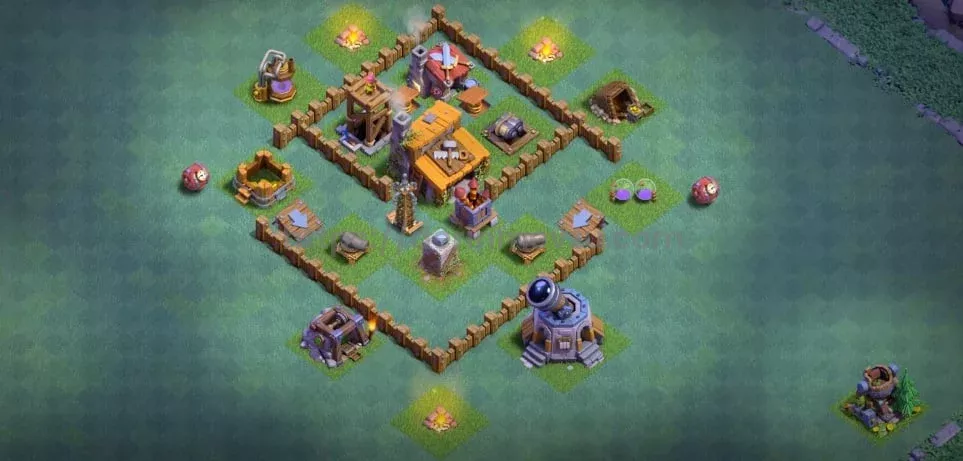 clash of clans 3. seviye altın odaklı köy düzeni