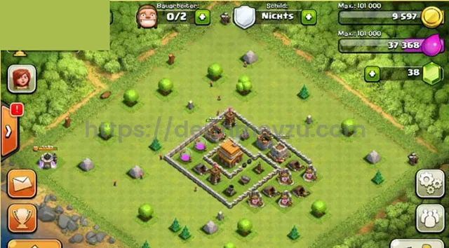 clash of clans 3. seviye belediye binası köy düzeni
