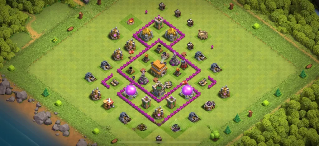 Clash of Clans 6. Seviye Köy Düzeni 2025 En İyi Saldırıya Dayanıklı Düzen 20 clash of clans 6 seviye ganimet koruma düzeni