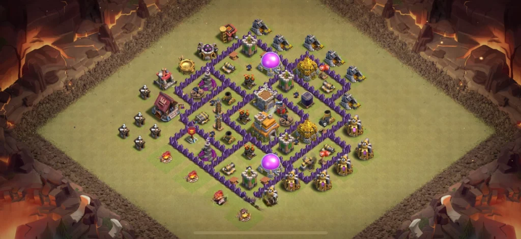 Clash of Clans 7. Seviye Köy Düzeni 2025 Kupa Kasmak İçin Diziliş 23 clash of clans 7. seviye köy düzeni en iyi güncel