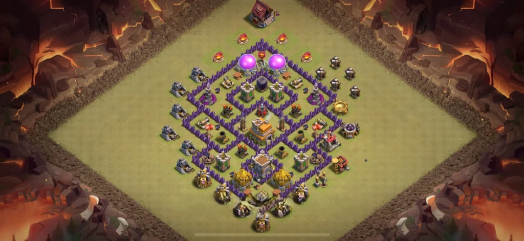 Clash of Clans 7. Seviye Köy Düzeni 2025 Kupa Kasmak İçin Diziliş 17 clash of clans 7. seviye köy savunma düzeni