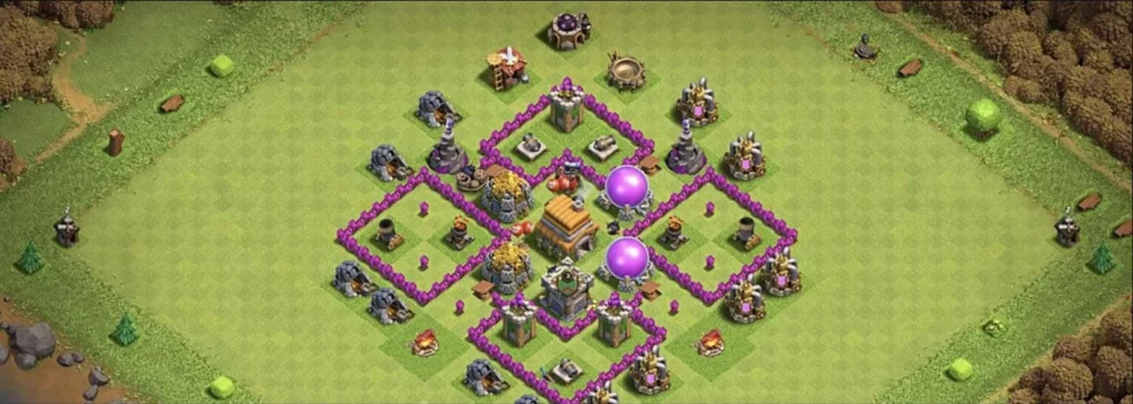 Clash of Clans 6. Seviye Köy Düzeni 2025 En İyi Saldırıya Dayanıklı Düzen 19 clash of clans belediye 6 ganimet koruma düzeni