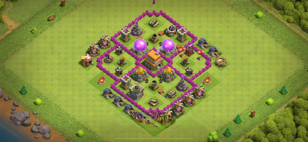 Clash of Clans 6. Seviye Köy Düzeni 2025 En İyi Saldırıya Dayanıklı Düzen 17 clash of clans belediye 6 köy düzeni