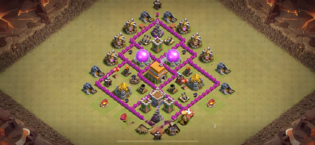 Clash of Clans 6. Seviye Köy Düzeni 2025 En İyi Saldırıya Dayanıklı Düzen 18 clash of clans belediye 6 savunma düzeni