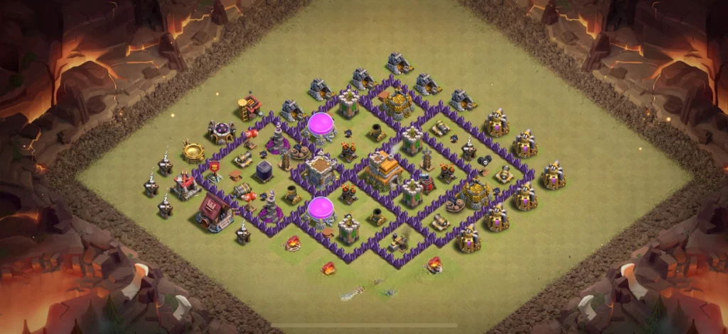 Clash of Clans 7. Seviye Köy Düzeni 2025 Kupa Kasmak İçin Diziliş 22 clash of clans belediye 7 köy düzenleri anti dev