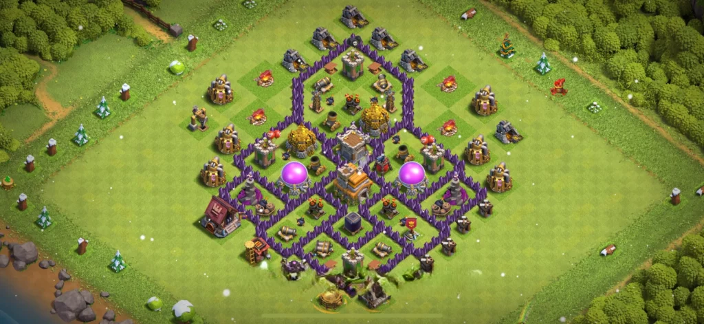 Clash of Clans 7. Seviye Köy Düzeni 2025 Kupa Kasmak İçin Diziliş 16 clash of Clans 7. seviye belediye düzeni