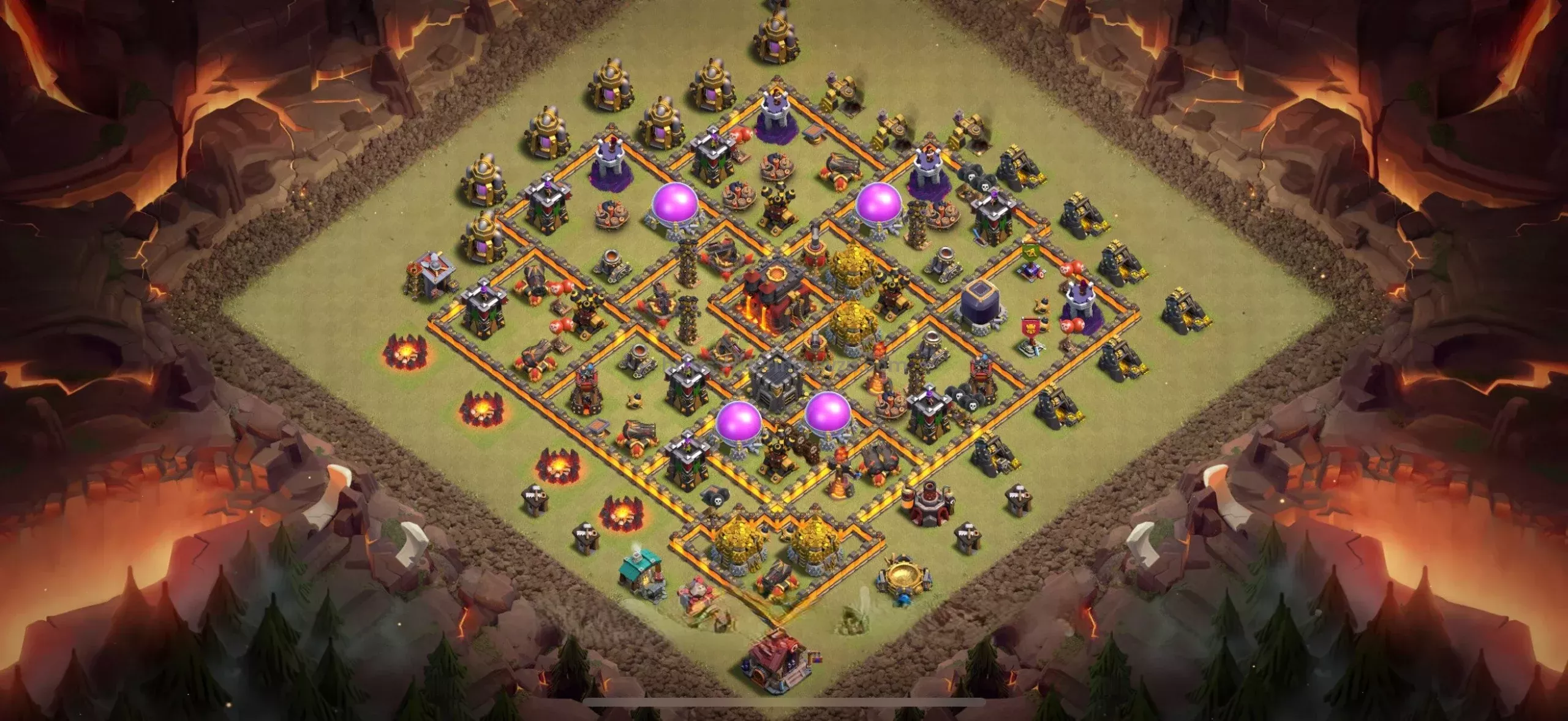 Clash of Clans 10. seviye Köy Düzeni Anti Ejder