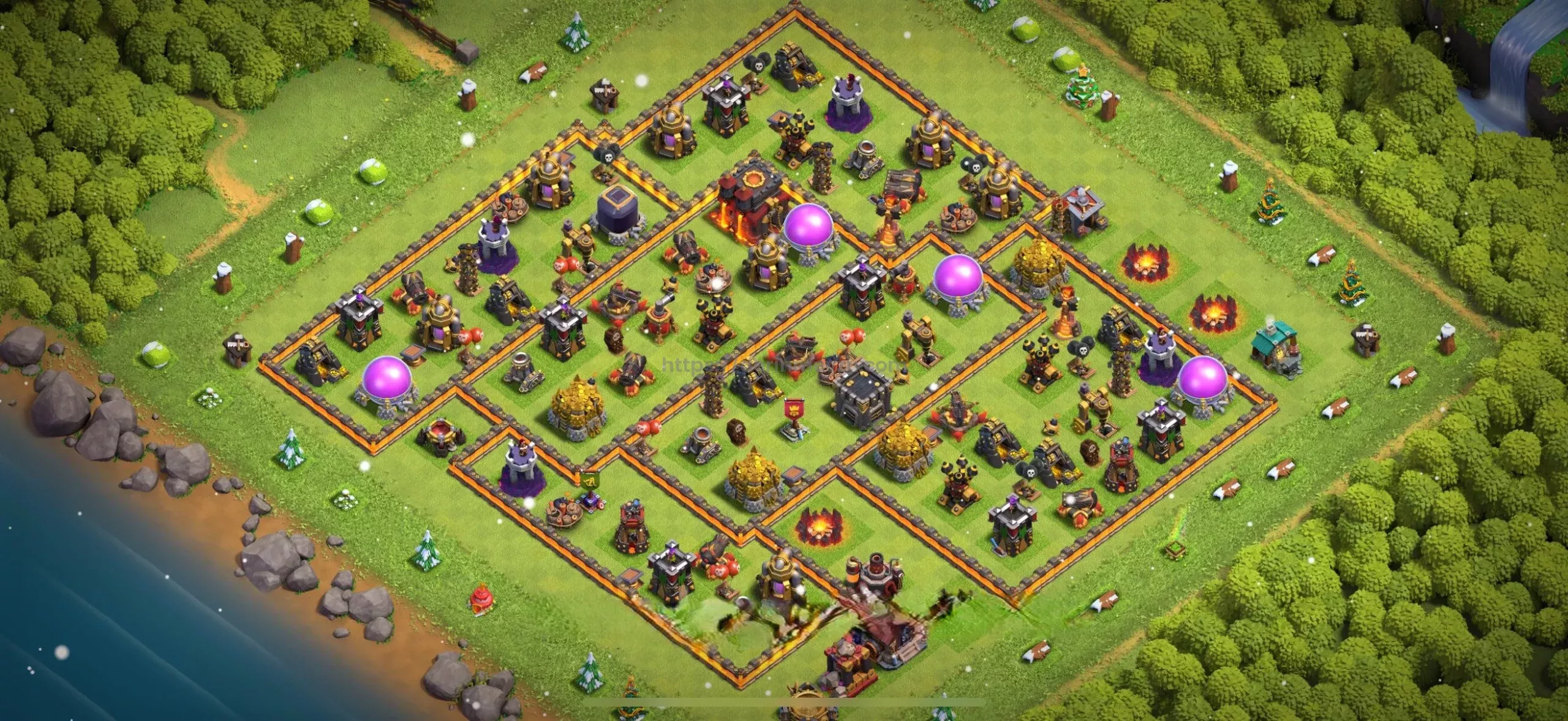 Clash of Clans 10. seviye Köy Düzeni Klan Savaşı Kaynak Koruma