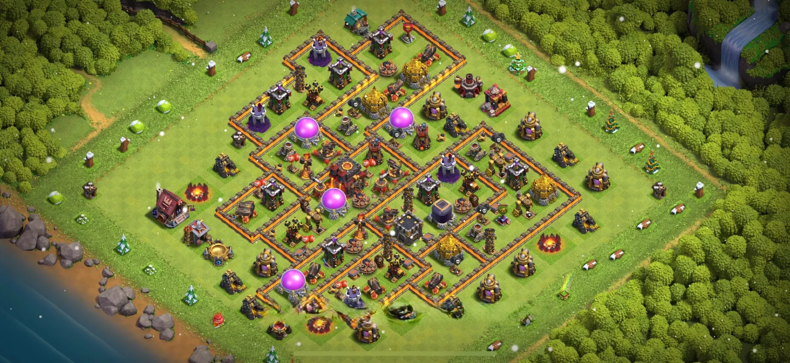 Clash of Clans 10. seviye Köy Düzeni Yeni