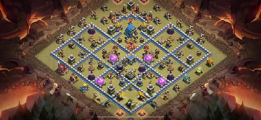Clash of Clans 12. Seviye Köy Düzeni 2025 Savunma ve Kupa İçin Base 12 Clash of Clans 12. Seviye Köy Düzeni
