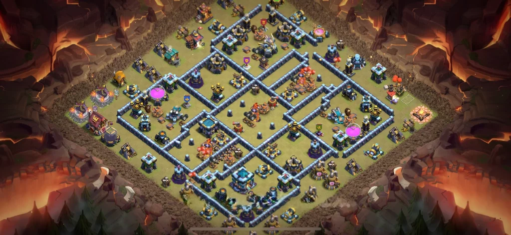 Clash of Clans 13. Seviye Köy Düzeni 2025 Şampiyonlar İçin Köy Tasarımı 18 Clash of Clans 13. Seviye Köy Düzeni En İyi Savunma