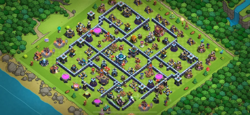 Clash of Clans 13. Seviye Köy Düzeni 2025 Şampiyonlar İçin Köy Tasarımı 20 Clash of Clans 13. Seviye Köy Düzeni Güncel Savunma Taktikleri