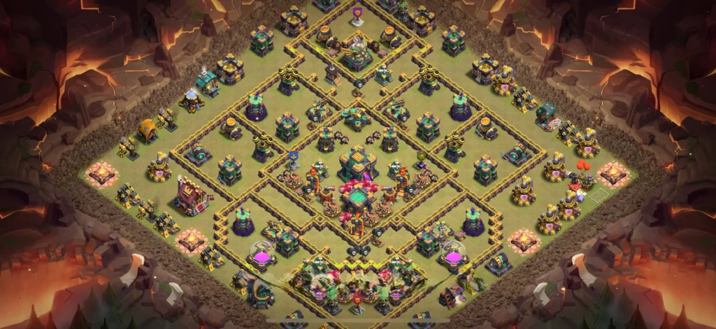 Clash of Clans 14. Seviye Köy Düzeni Anti 3 Yıldız