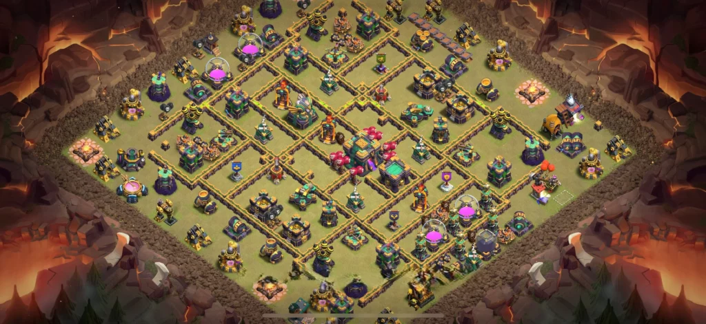 Clash of Clans 14. Seviye Köy Düzeni Ejder Savunma