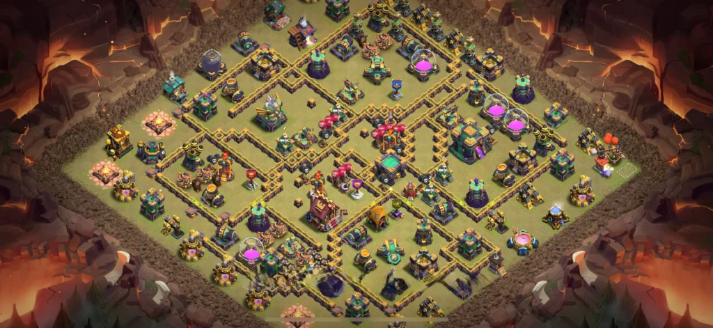 Clash of Clans 14. Seviye Köy Düzeni Hava Savunma