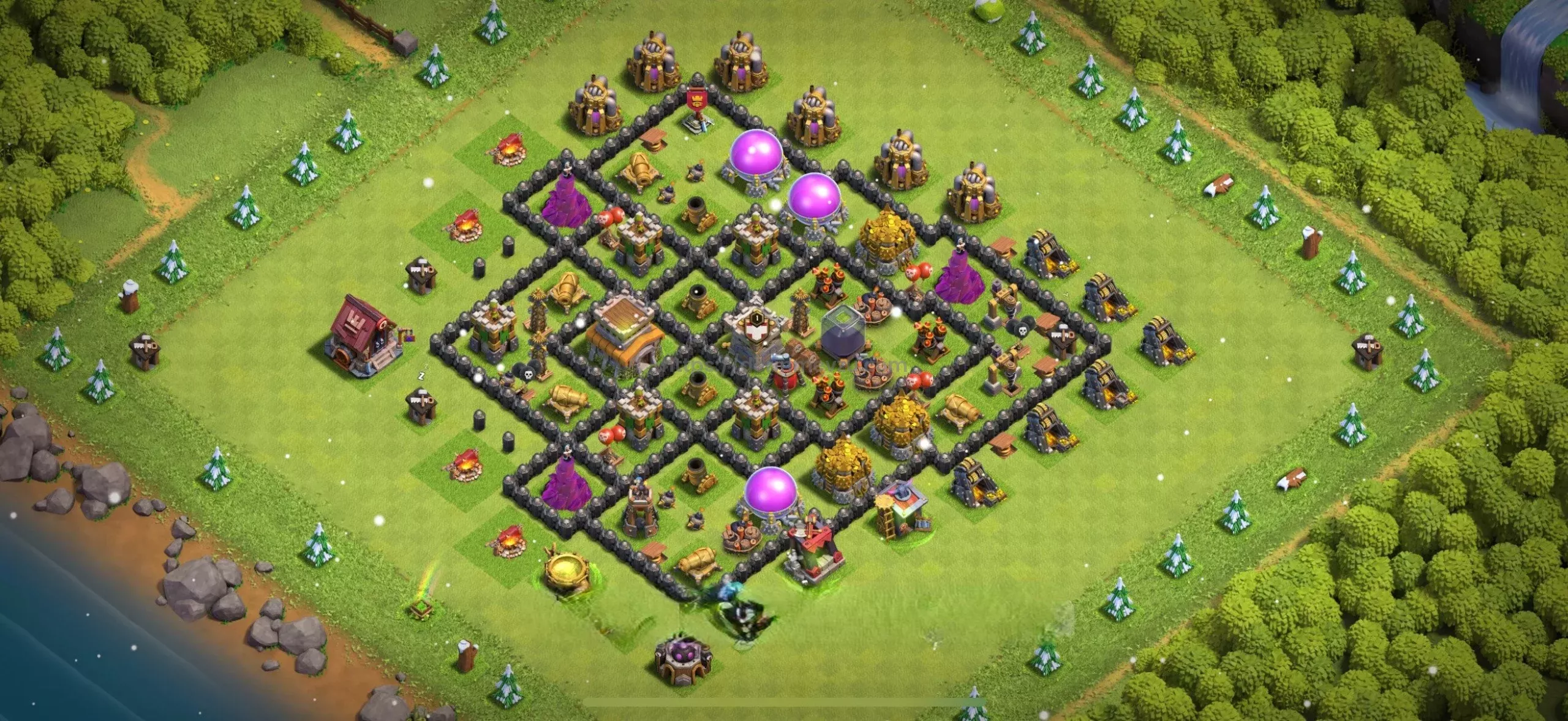 Clash of Clans 8. Seviye Köy Düzeni Kaynak Koruma 2