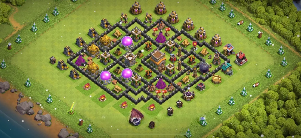Clash of Clans 8. Seviye Köy Düzeni. 2025