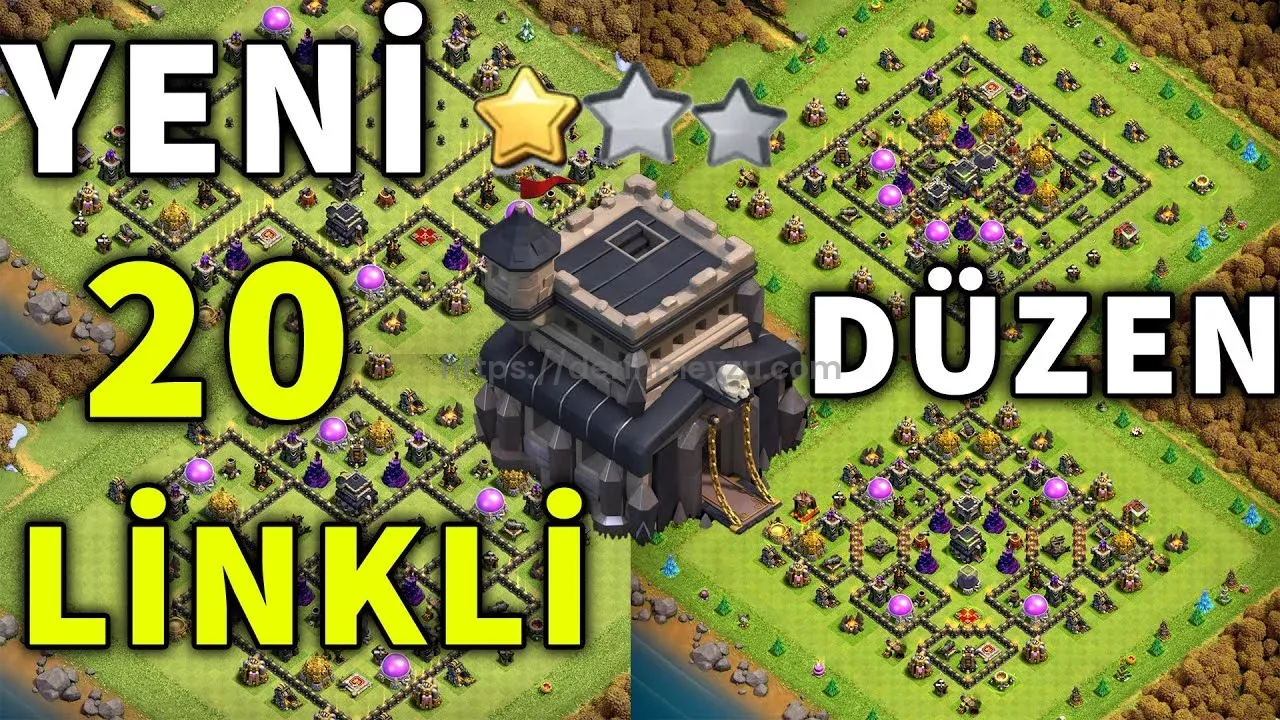 Clash of Clans 9. Seviye Köy Düzeni 2025 En Popüler Base Tasarımları
