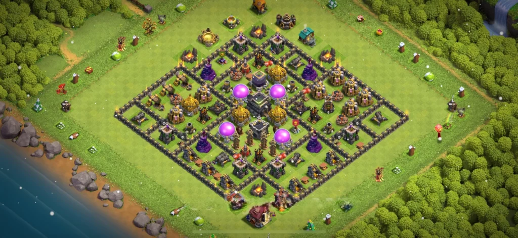 Clash of Clans 9. Seviye Köy Düzeni 4