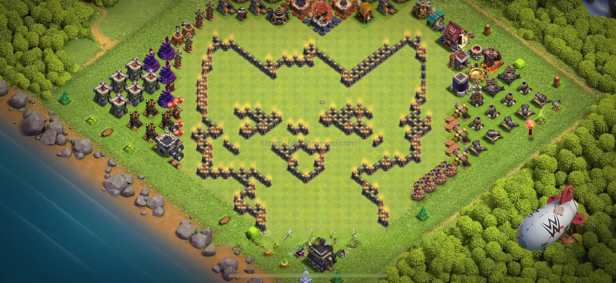 Clash of Clans 9. Seviye Köy Düzeni Fantezi Temalı Yeni