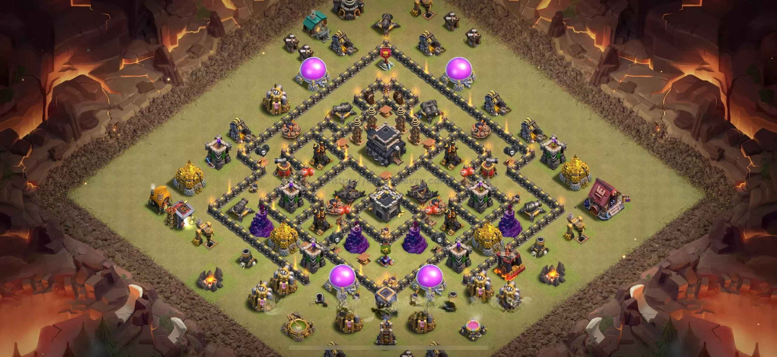 Clash of Clans 9. Seviye Köy Düzeni Kaynak Koruma