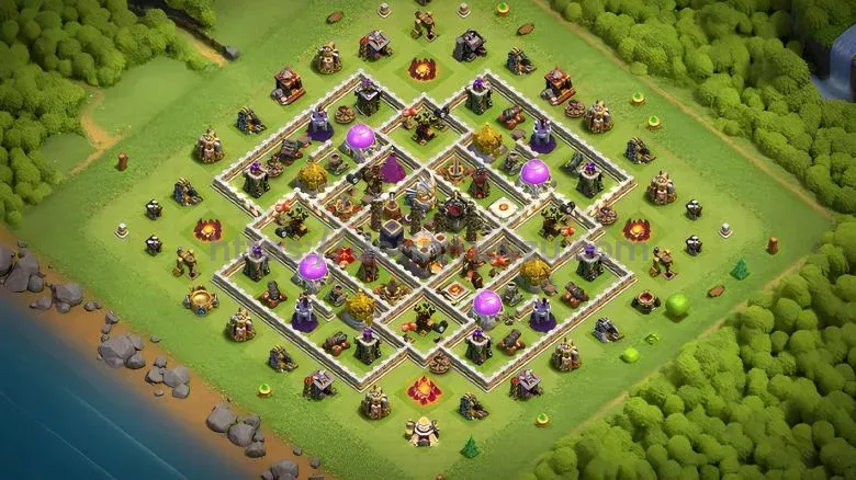 Clash of Clans Belediye 11 Anti Ejder Köy Düzeni