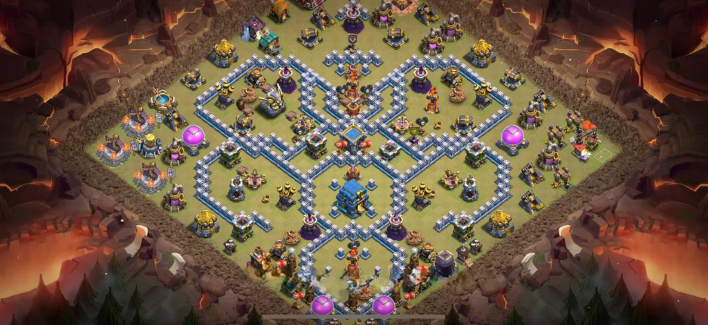 Clash of Clans 12. Seviye Köy Düzeni 2025 Savunma ve Kupa İçin Base 15 Clash of Clans Belediye 12 Köy Düzeni