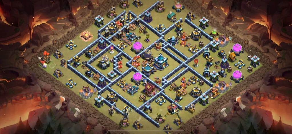 Clash of Clans 13. Seviye Köy Düzeni 2025 Şampiyonlar İçin Köy Tasarımı 21 Clash of Clans Belediye 13 Anti 3 Yıldız