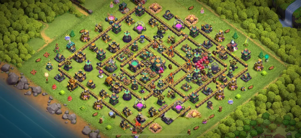 Clash of Clans Belediye 14 Hibrid Köy Düzeni