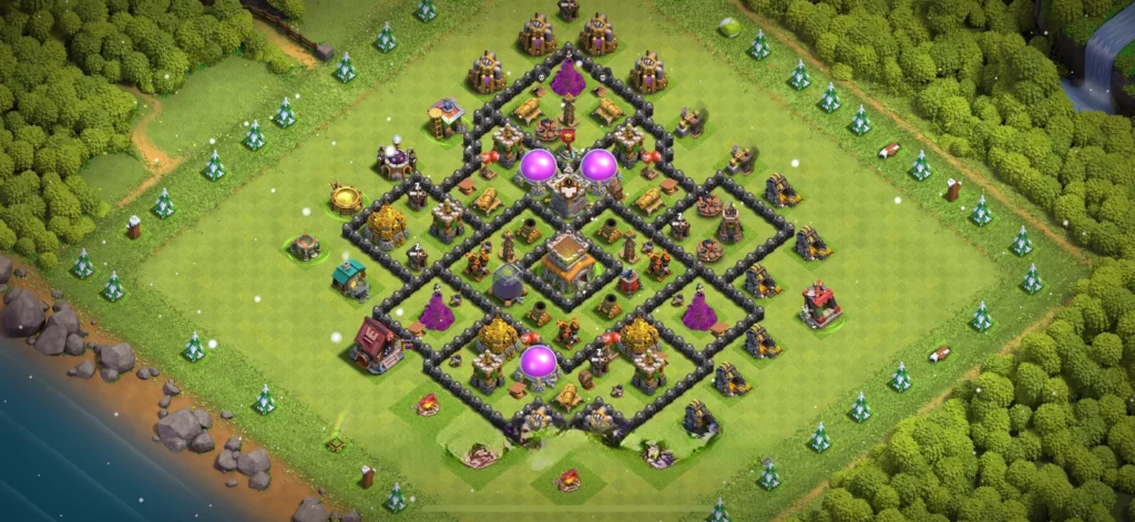 Clash of Clans Belediye 8 Köy Düzeni