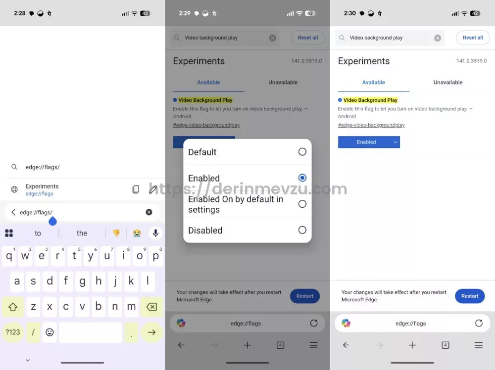 Microsoft Edge'de Youtube Arka Planda Video Oynatma Özelliği Nasıl Açılır